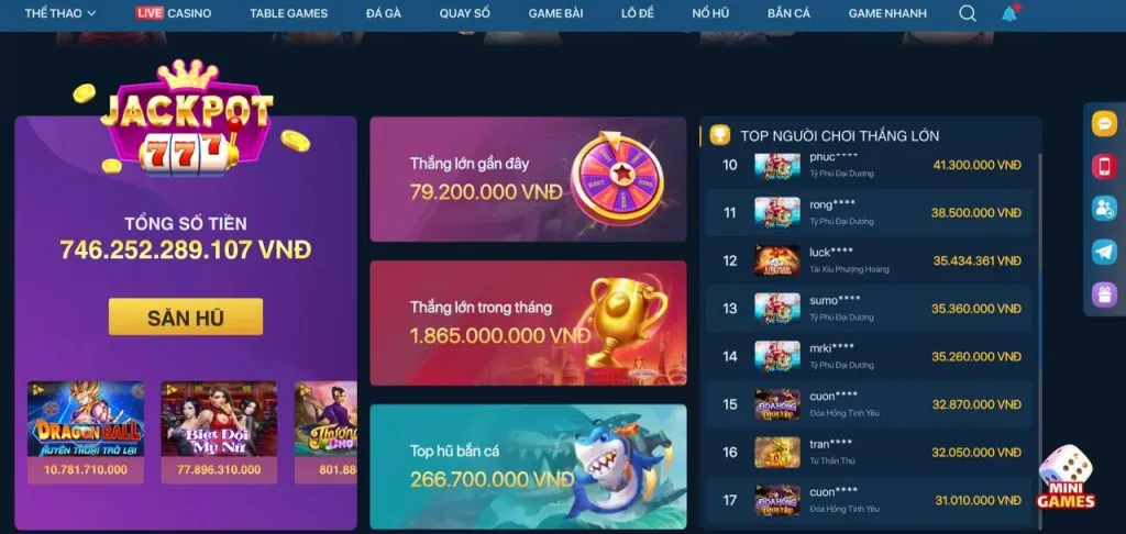 Slot jackpot lũy tiến